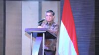 Yassierli saat menyampaikan sambutan pada acara Peningkatan Produktivitas dan Pelindungan Pekerja dalam Mendukung Transformasi Ketenagakerjaan Nasional di Medan, Sumatera Utara, Selasa (7/7/2026) malam.